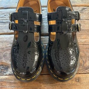 Dr. Martens Patent Leather Mary Jane Shoes - Black